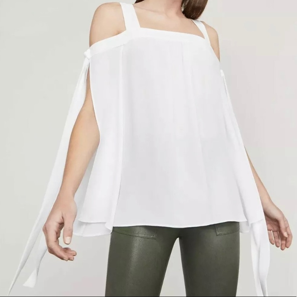 Bcbg Maxazria white cold -shoulder top  size S